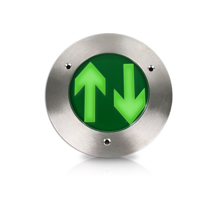 直边-应急标志灯具(双箭头)-不锈钢+钢化玻璃